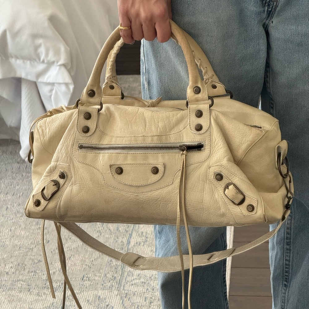 Balenciaga Cream Leather Twiggy Bag